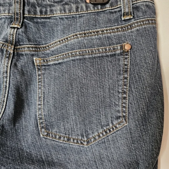 Cabi capsule dark-wash mid-rise ankle cropped slim stretch jeans Size 8 - Picture 5 of 7